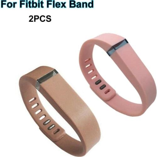 Silicone Replacement Band Strap for Fitbit Flex Wristband Accessory Brown Pink