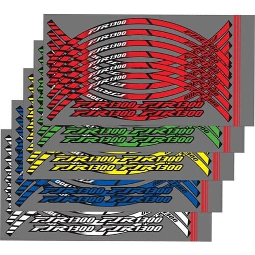 Motorcycle Front And Rear Tire Rim Reflective Decals Waterproof Stickers Accessories Logo For Yamaha FJR1300 FJR 1300 fjr 1300