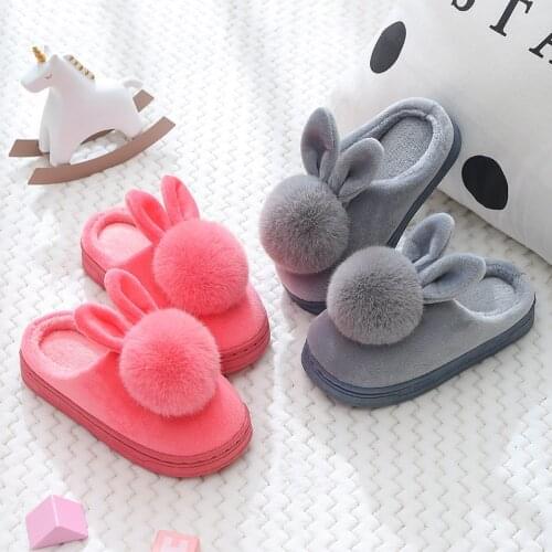 Toddler Infant Slippers Kids Baby Warm Shoes Boys Girls Cartoon Soft-soled Home Shoes Kids Winter Slippers