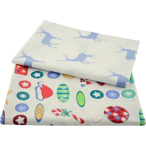 Booksew Tissu Material Christmas Fabric Patchwork Sewing Cotton 100% Cotton Twill White Tecido Cartoon Anime Quilting Telas Gift