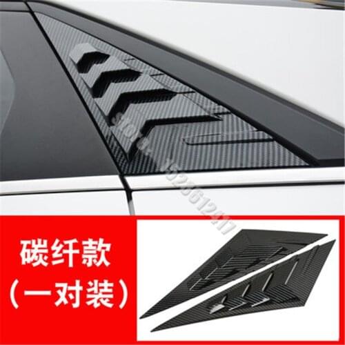 For Ford Hatchback Classic Focus 2005-2015Triangular blinds decorative stickers behind car windows Car Styling