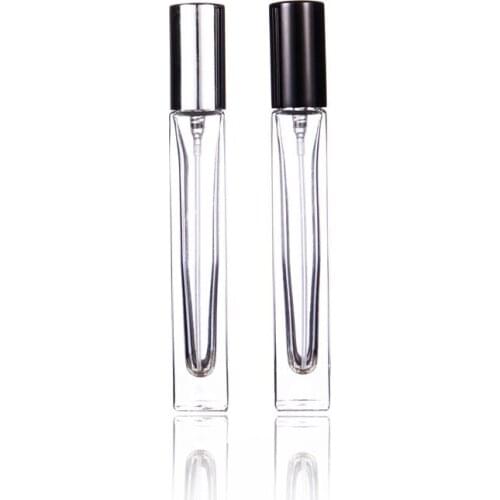 High Grade Spray Bottle 10ml Travel Bottle Clear Parfum Atomizer Pump Refillable Cosmetic Container Glass Vials 25pcs/lot