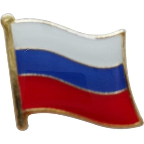 Russia flag lapel badge pin(350 pcs/lot)
