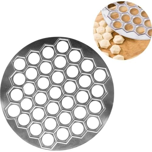 1pcs Dumpling Mould 37 Holes Dumpling Rapid Prototyping Mold Aluminum Alloy Wonton Ravioli Maker Mould Kitchen Pastry Tool