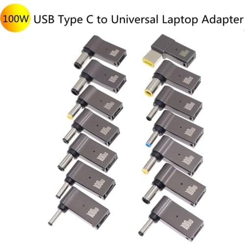 100W USB Type C Fast Charging Adapter Plug Connector Universal USB C Laptop Charger Converter for Dell Asus Hp Acer Lenovo