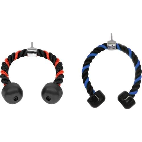 2 Pcs 27.5 Inch Cable Rope Attachment Nylon Braided Tricep Rope Press Cable Triceps Pushdown for Home Fitness Pull-Down