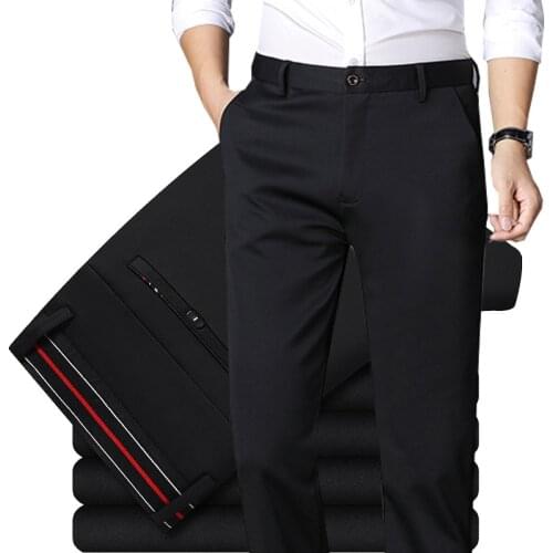 2021 Mens Ice Silk Casual Pants Youth Trendy Slim Fit Skinny Straight Suit Pants