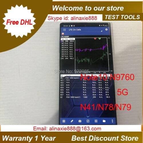 Free shipping DHL + Note10 + N9760 5G Nemo handy & NMR handsets + Support 5G N78/N41/N79 Testing