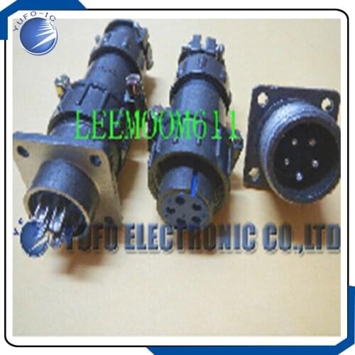 Free Shipping One Lot 2PCS,Heavy Duty 5-Pin Male & Female Cable ,P5 air aviation plug