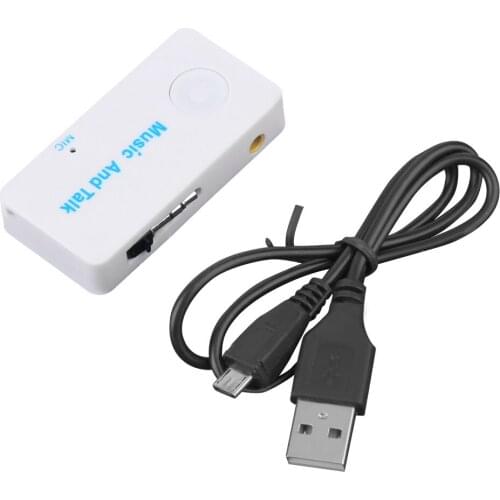 Wireless Bluetooth 3.5mm Audio Stereo Music Talk Receiver Adapter Mic