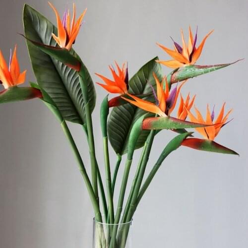 Artificial Single Branch Soft Glue Bird Of Paradise Plastic Home Decoration Ornaments Wedding Photography Bird Of Paradise