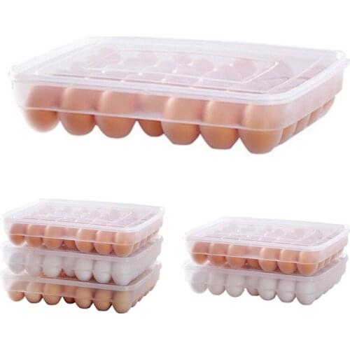 Egg Box Food Container Eggs Refrigerator Organizer Storage Box Crisper Home Kitchen Cafe Egg Box Racks