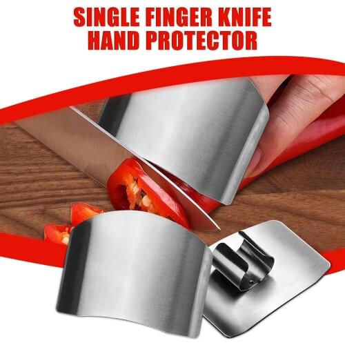 Kitchen Gadgets Stainless Steel Multi-Purpose Anti-Cutting Finger Guard Vegetable Chopper Veggie Slicer Finger Protection