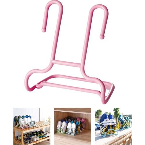 2 in 1 Multifunctional Children Shoes Stand Hanger Drying Rack Plastic Shoes Hanging Storage Drying Shoe Holder
