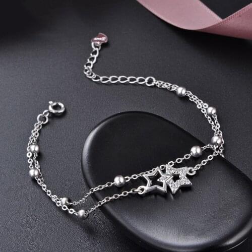 Fashion Bracelet For Women Genuine 925 Sterling Silver Bracelet Jewelry Accessories Anniversary Gift For Lady Party Decoration