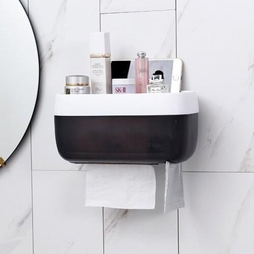 Wall-mounted Toilet Paper Dispenser Portable Toilet Paper Holder Home Decoration Accessories Waterproof Tissue Storage Box