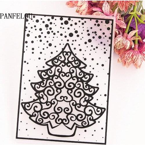 NEW 10.5*14.8 Easter tree Embossing folders Plastic For Scrapbooking DIY Template Fondant Cake Photo Album Card Making