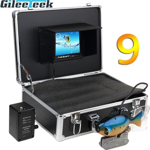 SY801 Full Waterproof Underwater Fish Finder Monitoring System with 9'' TFT Color LCD Screen and Night-vision-LED Portable Case