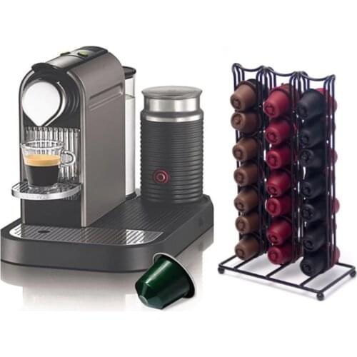 Practical Coffee Capsule Holder Tower Stand for 42 Nespresso Capsules Storage Soporte Capsulas Coffee Pod Holder Kitchen Tools