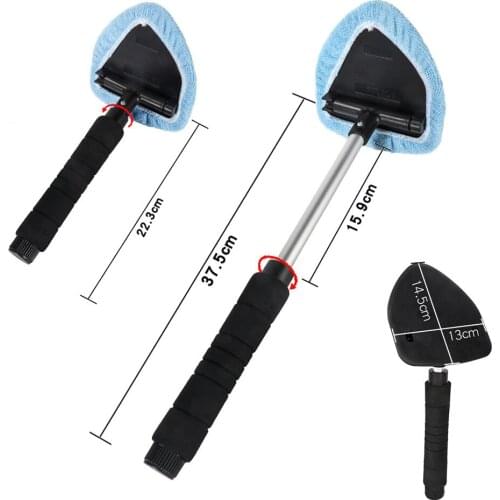 Defogging Brush Windshield Cleaning Tool Car Defogging Brush Windshield Duster Car Wash Towel Telescopic Cleaning