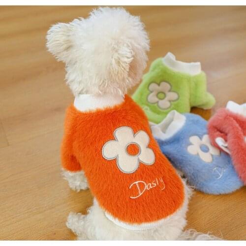Warm Winter Pet Dog Clothes For Dogs Cats Clothing Fleece Floral Dog Coat Jacket Puppy Pet Outfits For Dogs Costume Ropa Perro