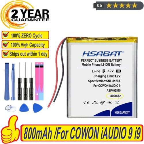 Top Brand 100% New 800mAh Speaker Battery for COWON iAUDIO 9 i9 Batteries + free tools