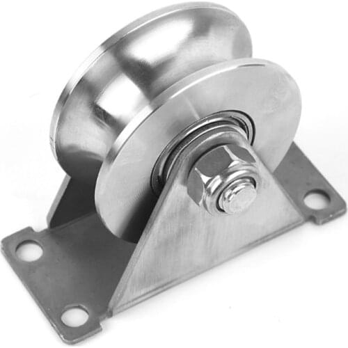 U Type Groove Wheel Wire Rope Industrial Machine Sliding Gate Steel Useful Tools N0PA