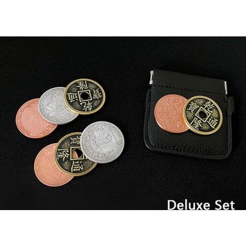 Ultimate CSB by Oliver Magic - Deluxe Set Copper Silver Brass Transposition Close Up Coin Magic Tricks props Mentalism Gimmicks