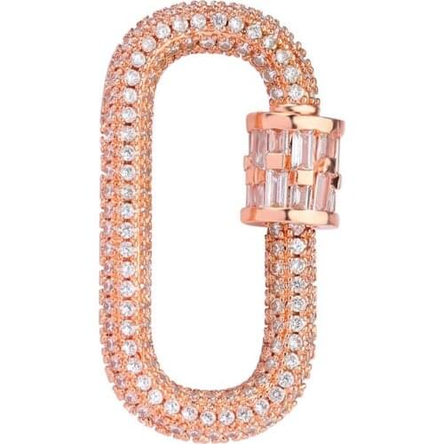 Jewelry Luxury Zircon Rhinestone Spiral Clasps Pendants Accessories for Necklace Bracelet Clasps