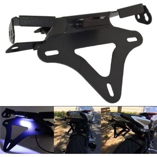 Rear License Number Plate Frame Holder Bracket Tail Tidy Fender Eliminator with Led Light For BMW HP4 S1000R S1000RR S 1000 R RR