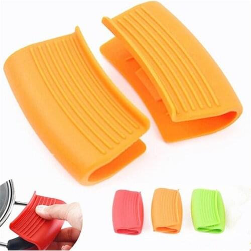 1 Pairs Anti-scald Silicone Hand Clip Kitchen Helper Tools Heat Insulation Gloves Baking Microwave Oven Mitts Pot Holder Protect