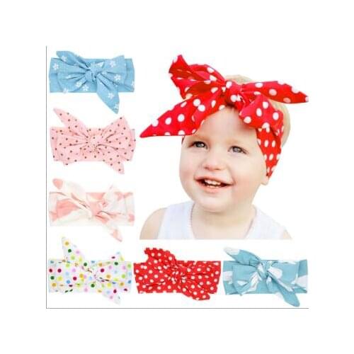 10 PCS 2017 Fashion Baby Girls Flower Bowknot Headband Newborn Infant Children Elastic Hair Bands Hair Accessories For Girls
