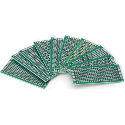 10pcs Electronic PCB Board 3x7cm Diy Universal Printed Circuit Board 3*7cm Double Side Prototyping PCB For Arduino Copper Plate