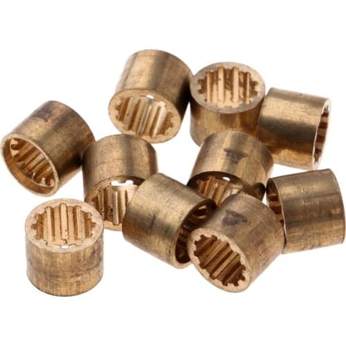 10pcs Brass Snooker Pool Cue Ferrules Cue Tips Billiards Accessories 9.5mm