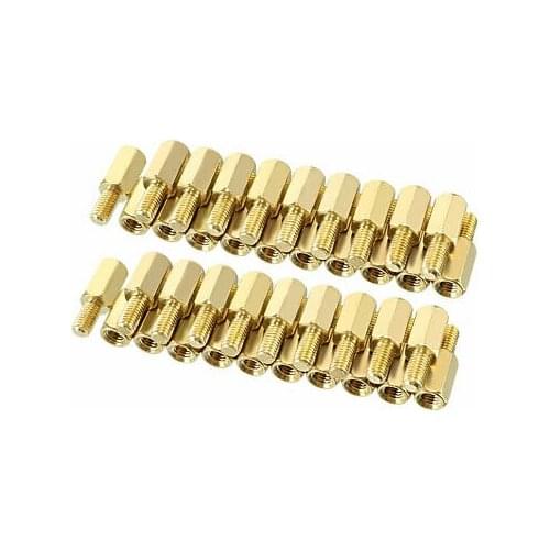 100pcs M3 8+6mm Female Male Thread Brass Hex Standoff Spacer Screws PCB Pillar