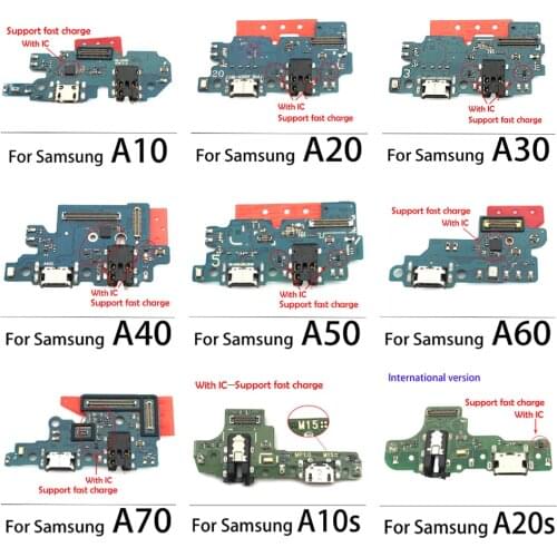100PCS USB Charging Dock Port Jack Connector Flex Cable For Samsung A10 A20 A30 A40 A50 A60 A70 A10S A20S A30S A50S A51 A71