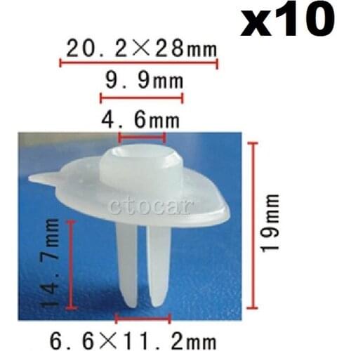 10x For Honda Acura Bumper Side Grommet Clips Retainer Fastener 71144-SR3-A00