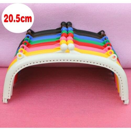 20.5cm Candy color pinhole Scrub Resin/plastic arc purse frame DIY Handmade Coin Purse Bag 5pcs/lot