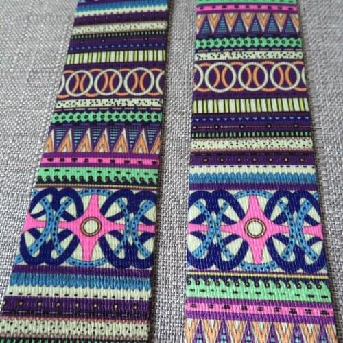 50 yards polyester fiber 38mm printed webbing bag straps tape dog pet collar leash harness decoration belt garment DIY accessory