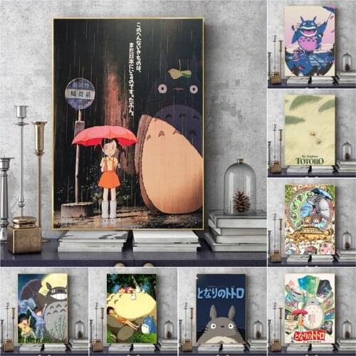 Totoro Studio Ghibli Anime Posters and Prints Canvas Painting Wall Art Pictures Painting Gift for Living Room Home Decor Cuadros