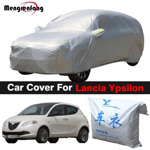 Outdoor Car Cover Auto Anti-UV Sun Shade Rain Snow Protection Cover Dustproof For Lancia Ypsilon