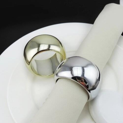 Free Shipping 6pcs/lot Fashion Resin Napkin Rings Serviette Holder Hotel Wedding Banquet Christmas Table Supplies Decor Favor