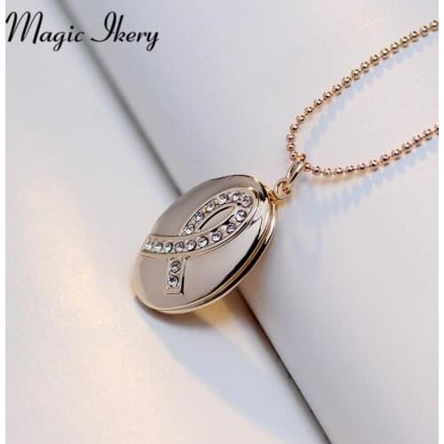 Magic Ikery Vintage Openable Zircon Crystals Elegant Pocket Watch New Style Cute Fashion Pendant Necklace For Women MKA68