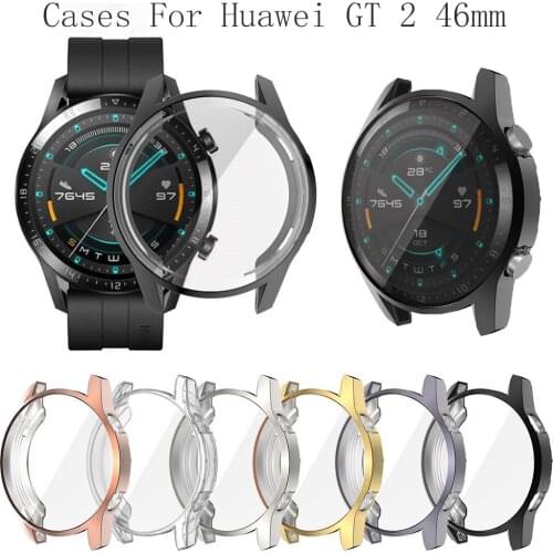 Watch Case For Huawei Watch GT 2 46mm GT2 Case Soft Silicone TPU Protective watch Cover Protector Coque sleeve Frame fundas