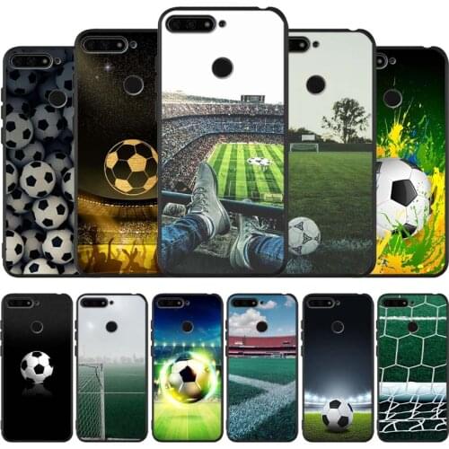 Football soccer black Silicone Phone Case For honor 30 20 Pro 8 8X 9 10 20 Lite Mate 10 20 30 Lite Pro cover