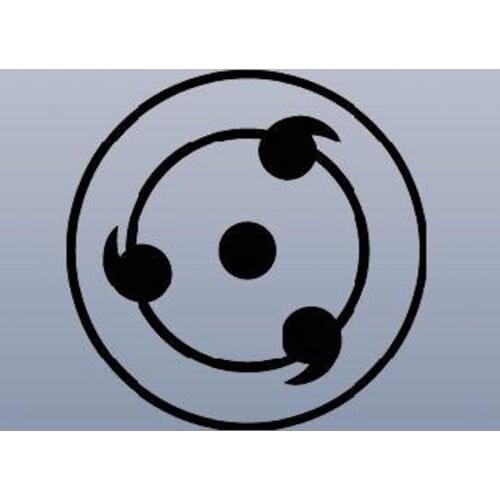 Cybersavs Window Notebook Adhesive Vinyl MacBook Decor Car Wall Vinyl Decoration Black Car Die Cut Home Decor Sharingan Anime Au