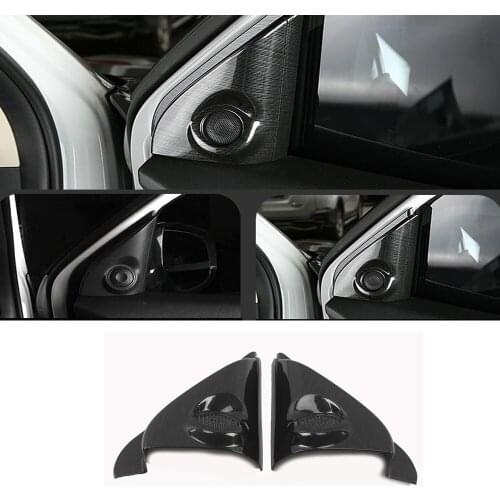 For Mitsubishi Outlander 2020 2016-2019 ABS Matte A Pillar Triangle Audio Stereo Speaker Bezels Car Cover Accessories Styling
