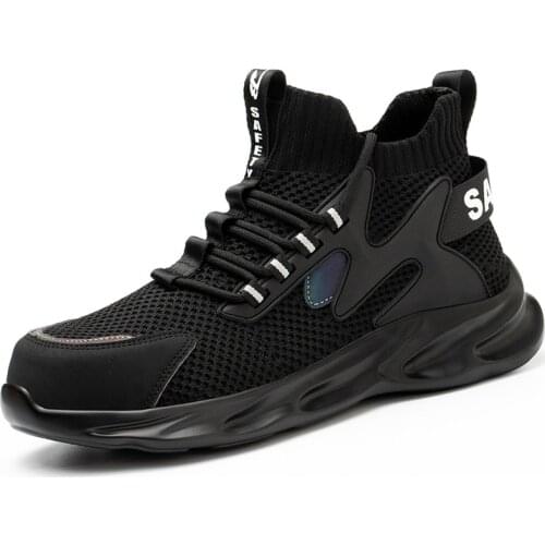 Breathable Safety Shoes Mens Summer Anti-smashing Anti-piercing Work Shoes Lightweight Steel Toe Cap Construction Safety Shoes