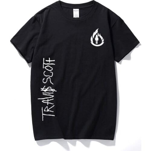 Rock Punk Short Sleeve T Shirt Men VINTAGE TRAVIS SCOTT La flame MugShot Rodeo Tour Special Printed T-Shirt Homme Casual Top Tee