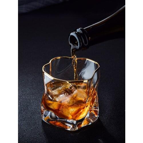 Crystal Glass Whiskey Goblet ins Windy North Continental Classic Home Wine Cup Japanese Beer drinking glasses kawaii mug